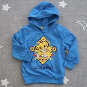 Disney Lion King Simba Graphic Pullover Fleece Hoodie Size 4